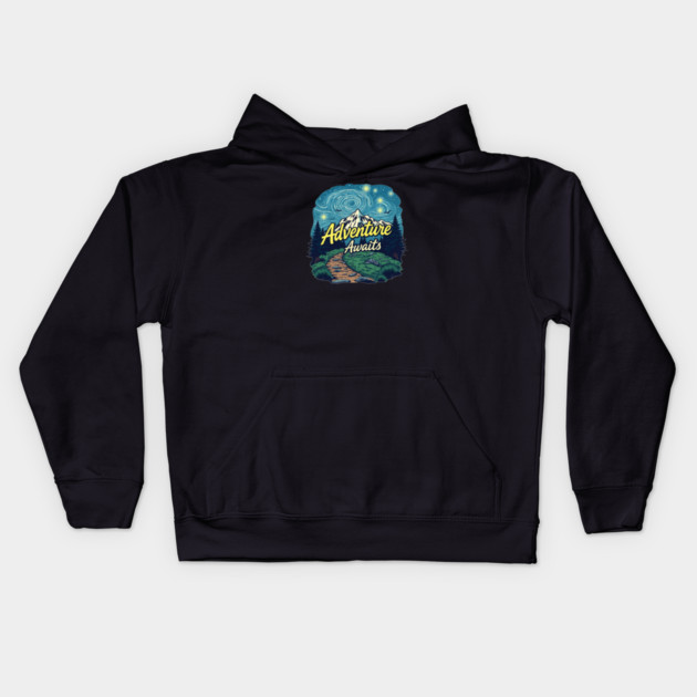 Adventure Awaits Kids Hoodie by Pete the Cat Guy
