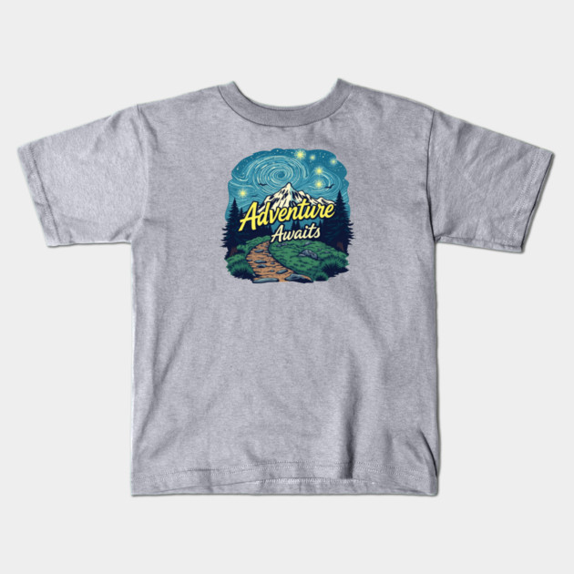 Adventure Awaits Kids T-Shirt by Pete the Cat Guy