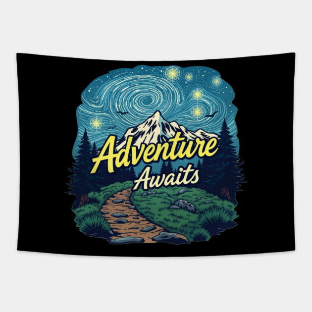 Adventure Awaits Tapestry by Pete the Cat Guy