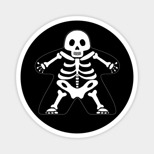 Skeleton Meeple Magnet by Board Game Blitz