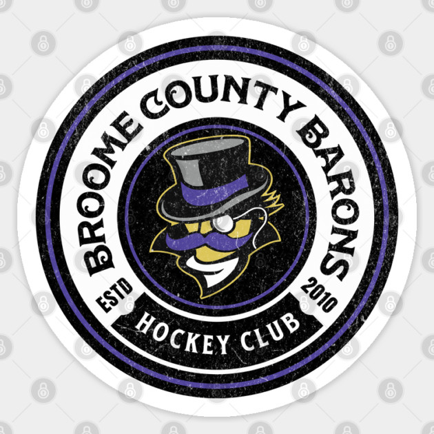 Retro Hockey Broome County Barons Hockey Team Cape Cod Sticker by Yesteeyear