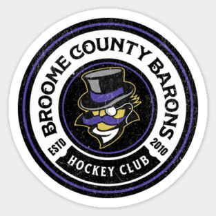 Retro Hockey Broome County Barons Hockey Team Cape Cod Magnet