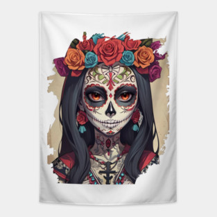 Mexican-Muerte Tapestry