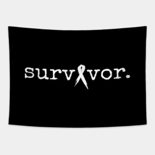 'Survivor' Cancer Awareness Shirt Tapestry