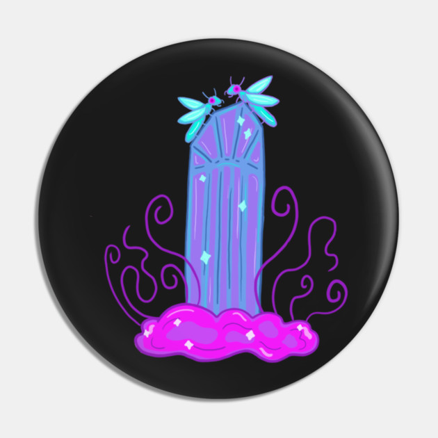 Whimsical Dragonfly Crystal Design Pin by Nightshade Bloom