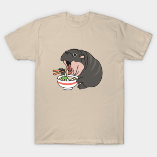 Moo Deng Ramen Noodles Kawaii T-Shirt
