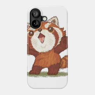 Red panda standing Phone Case
