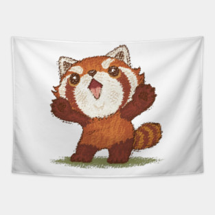 Red panda standing Tapestry