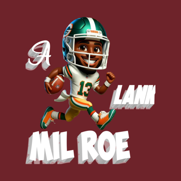 A Lank Milroe America football by Nizar clothing store 