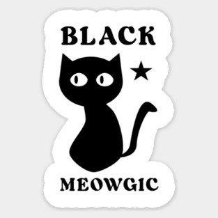 Black Meowgic Sticker