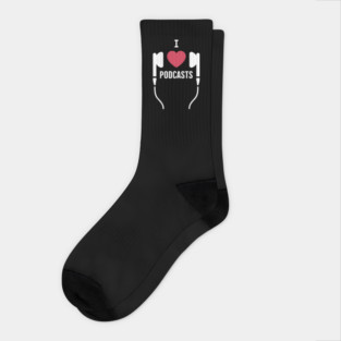 I Love Podcasts | Podcast Design Socks