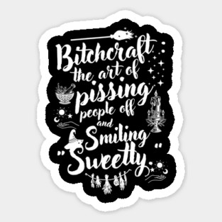 Witchcraft Bitchcraft Halloween Sticker