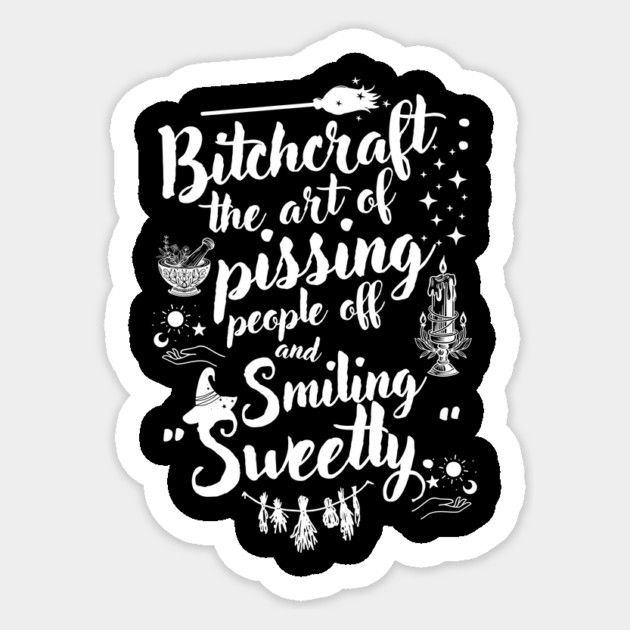 Witchcraft Bitchcraft Halloween Sticker by The WYLD Tribe