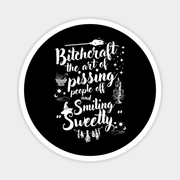 Witchcraft Bitchcraft Halloween Magnet by The WYLD Tribe