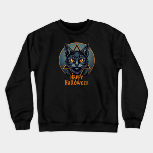 Halloween Cat Crewneck Sweatshirt