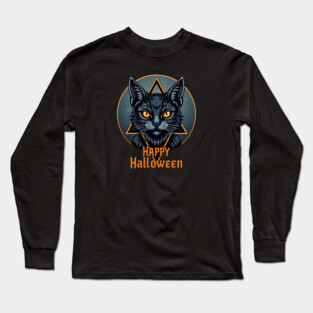 Halloween Cat Long Sleeve T-Shirt