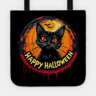 Happy Halloween Cat Tote