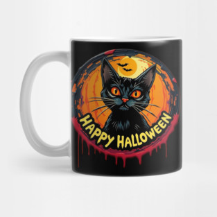 Happy Halloween Cat Mug