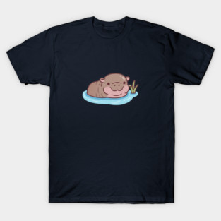 Cute Pygmy Hippo Chilling In River T-Shirt