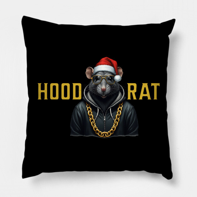 Hood Rat - Santa Hat Pillow by UrbanLifeApparel