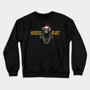 Hood Rat - Santa Hat Crewneck Sweatshirt
