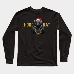 Hood Rat - Santa Hat Long Sleeve T-Shirt