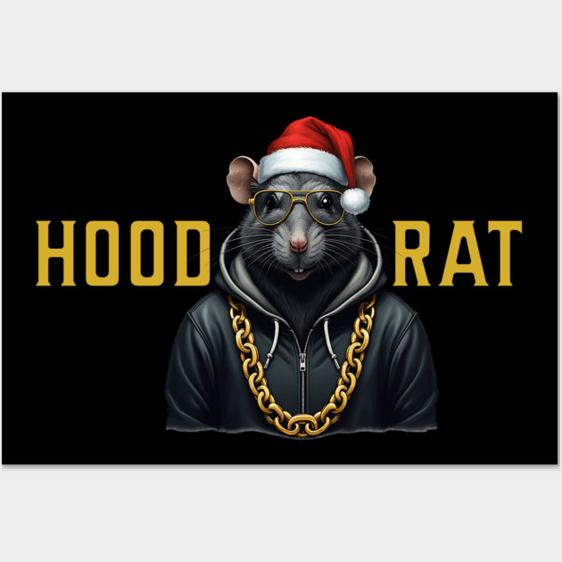 Hood Rat - Santa Hat Wall Art by UrbanLifeApparel