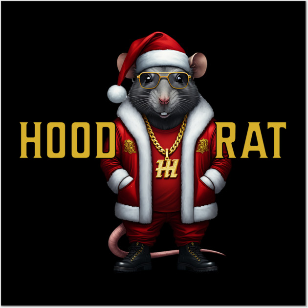 Hood Rat - Santa Wall Art by UrbanLifeApparel