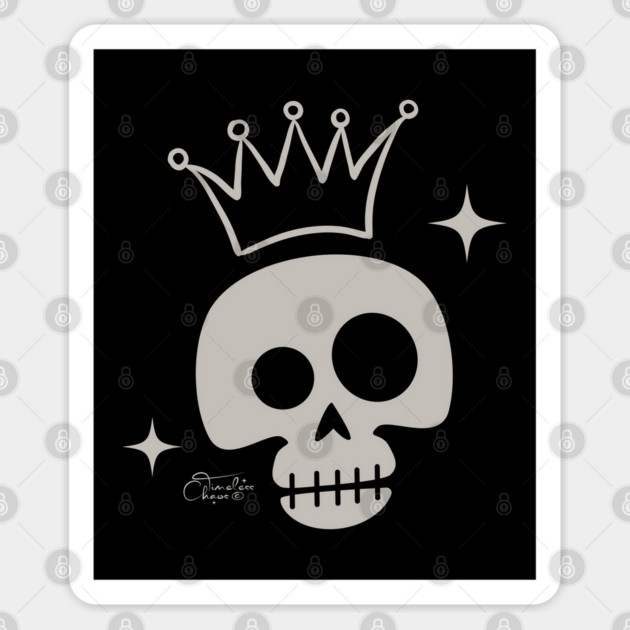 King Skull Sticker by Timeless Chaos
