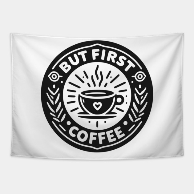 But First Coffee Tapestry by Frank Ring