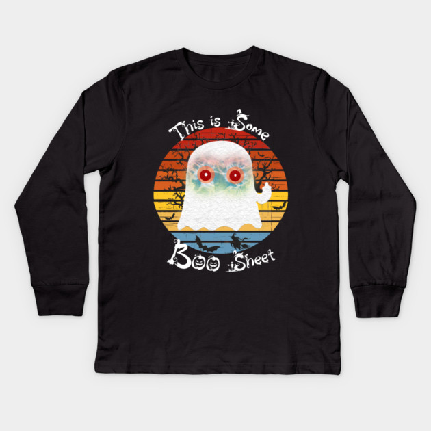 This Is Some Boo Sheet Ghost Kids Long Sleeve T-Shirt by Db Printed