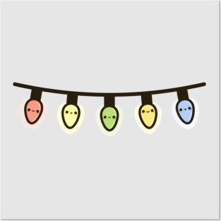 Cute Christmas lights Posters and Art