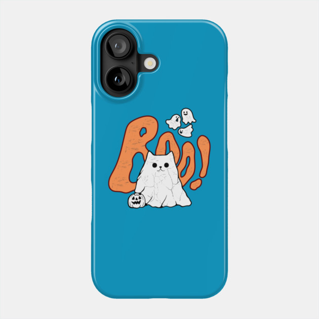 Cat Ghost Of Disapproval Halloween Phone Case by teewyld