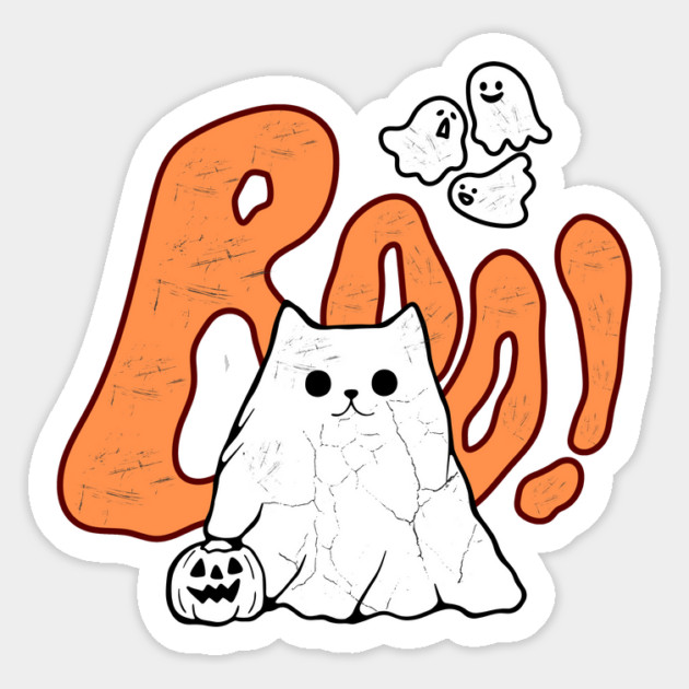 Cat Ghost Of Disapproval Halloween Magnet by teewyld