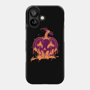 Melting Pumpkin Halloween Distressed Phone Case