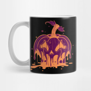 Melting Pumpkin Halloween Distressed Mug