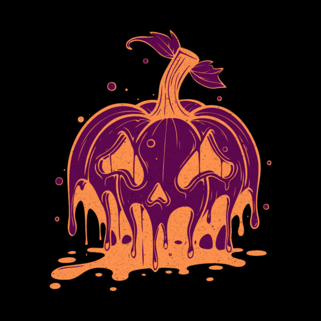 Melting Pumpkin Halloween Distressed by The WYLD Tribe