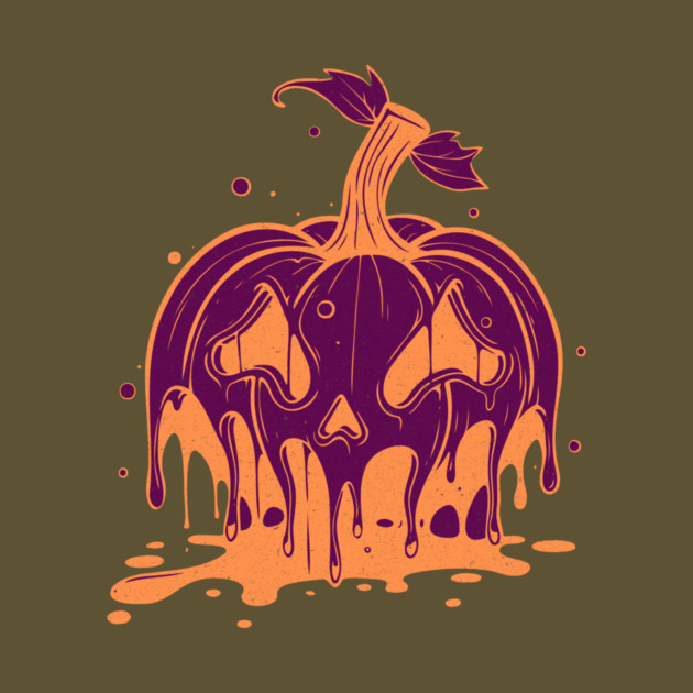 Melting Pumpkin Halloween Distressed by The WYLD Tribe