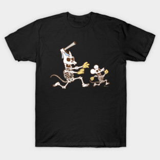Halloween Itchy & Scratchy Skeleton Chase T-Shirt