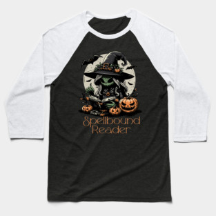 Spellbound Reader Witch Baseball T-Shirt