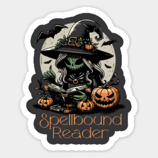 Spellbound Reader Witch Sticker