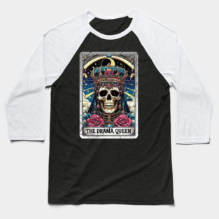DEAD SKULL DRAMA QUEEN Baseball T-Shirt