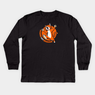 Orange Cat Behavior Kids Long Sleeve T-Shirt