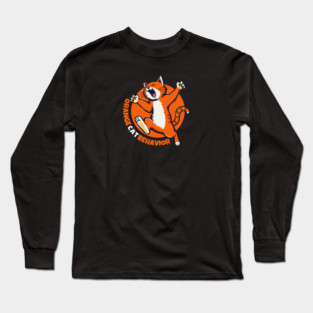 Orange Cat Behavior Long Sleeve T-Shirt