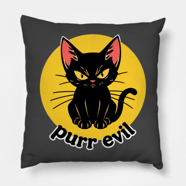 Purr Evil Pillow by Pete the Cat Guy
