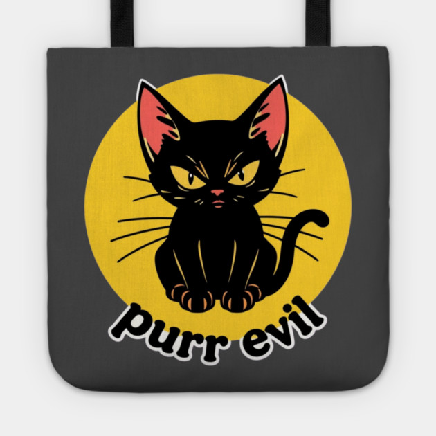 Purr Evil Tote by Pete the Cat Guy
