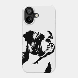 Bulldog B&W Phone Case