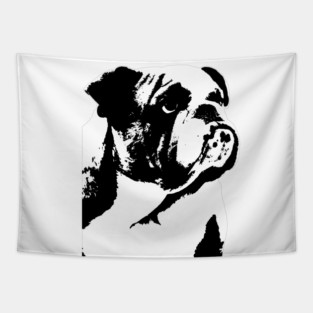 Bulldog B&W Tapestry