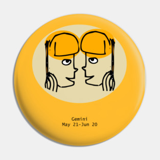 Gemini - Zodiac Sign Pin