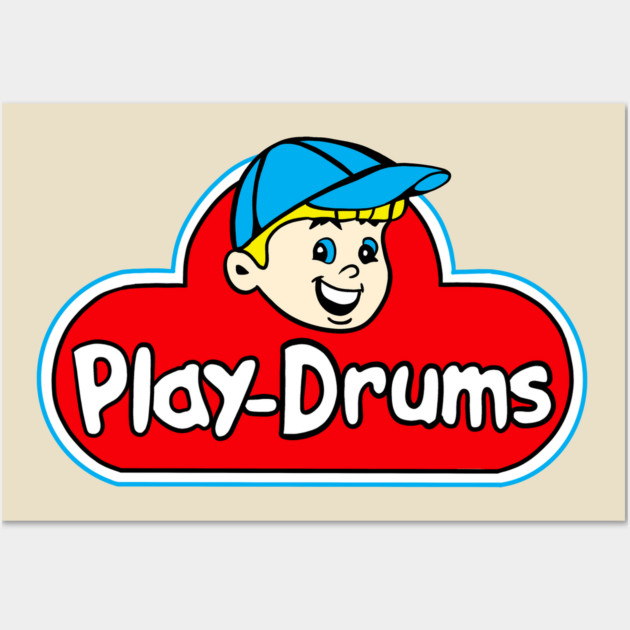 play drums play doh style design Wall Art by Utopia Art &amp; Illustration